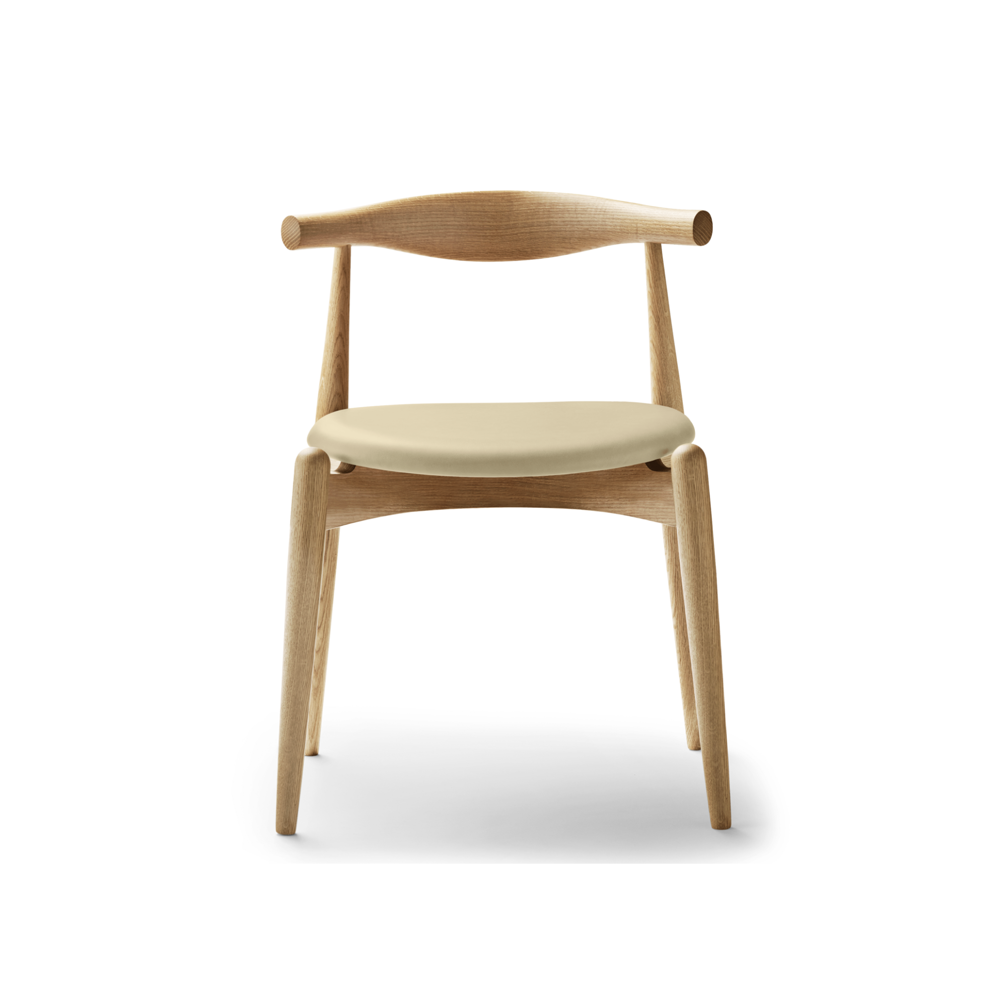 Hans J. Wegner CH20 Elbow stol - Eg m. læder sæde