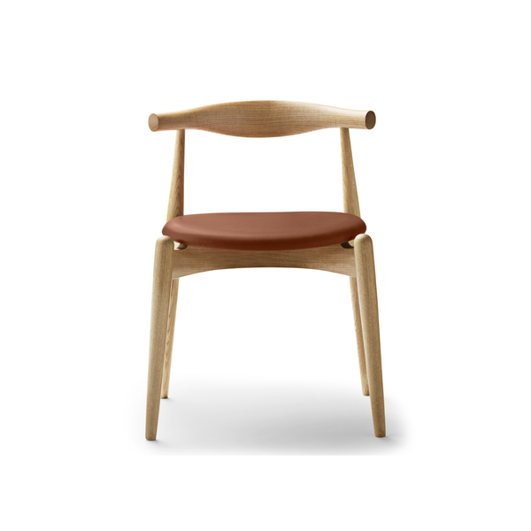 Hans J. Wegner CH20 Elbow stol - Eg m. læder sæde