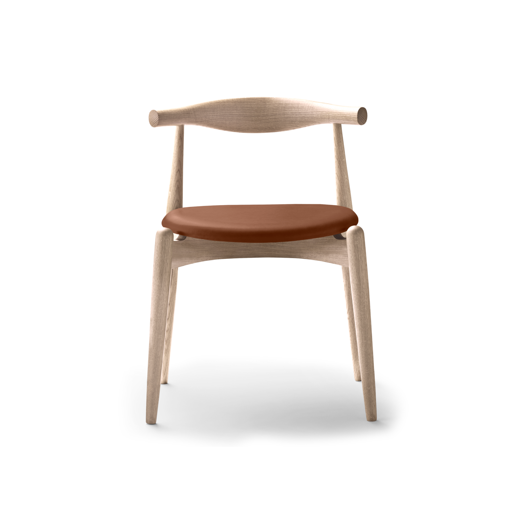 Hans J. Wegner CH20 Elbow stol - Eg m. læder sæde