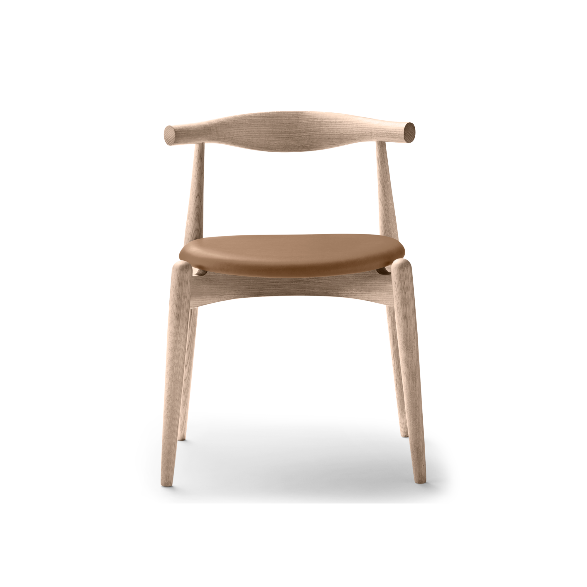 Hans J. Wegner CH20 Elbow stol - Eg m. læder sæde