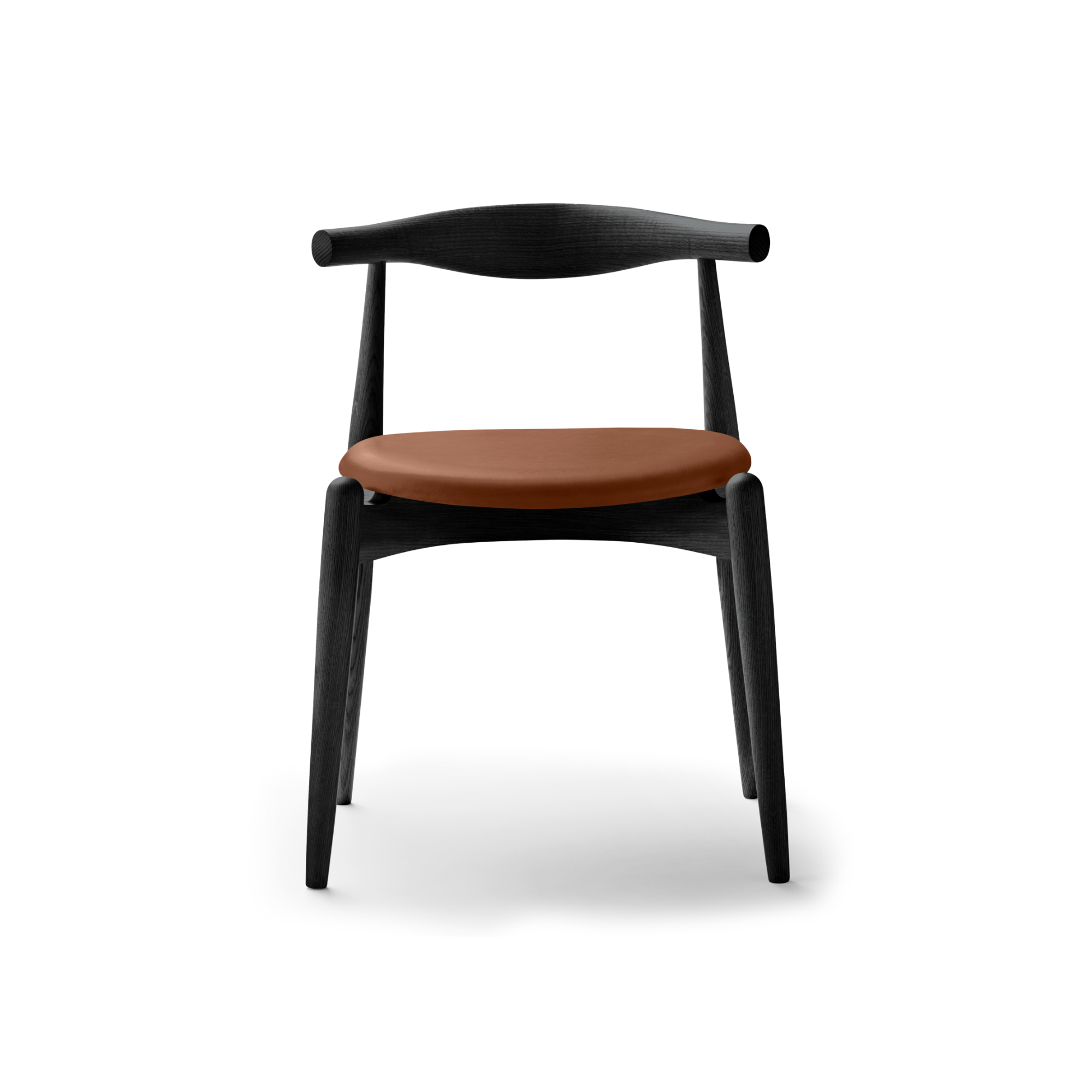 Hans J. Wegner CH20 Elbow stol - Eg m. læder sæde