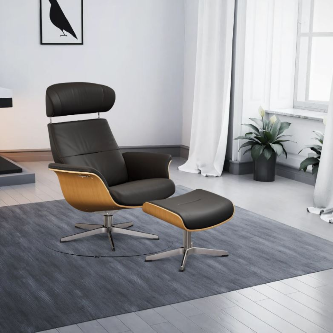 Timeout lænestol - Stjernefod - Læder