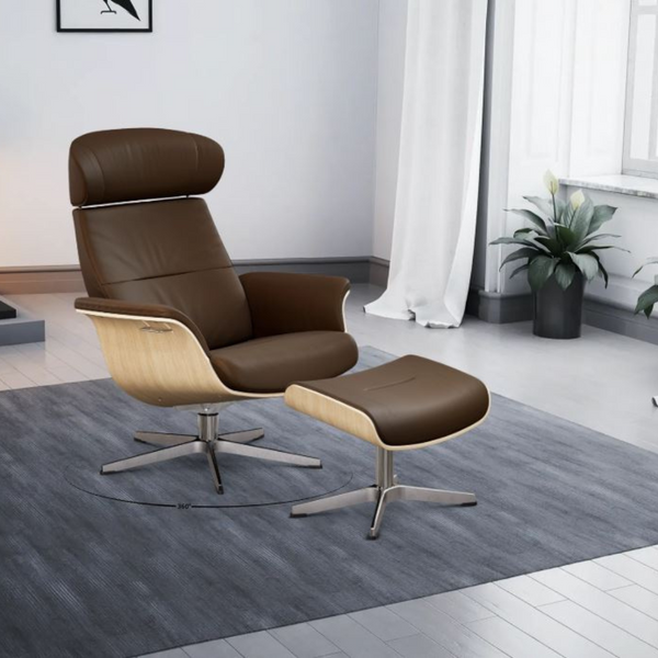 Timeout lænestol - Stjernefod - Læder