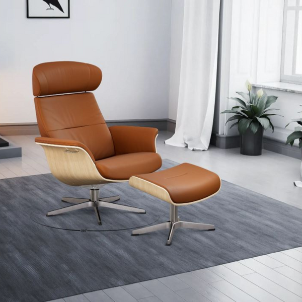 Timeout lænestol - Stjernefod - Læder