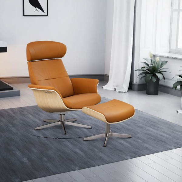 Timeout lænestol - Stjernefod - Læder