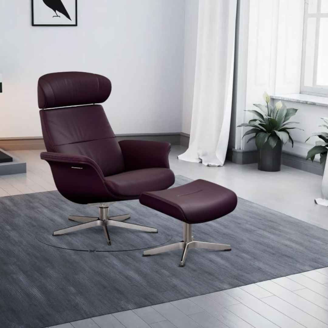 Timeout lænestol - Stjernefod - Læder