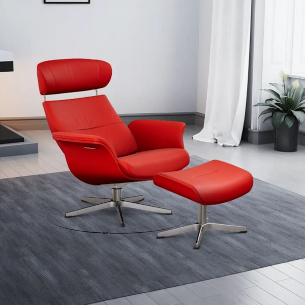 Timeout lænestol - Stjernefod - Læder