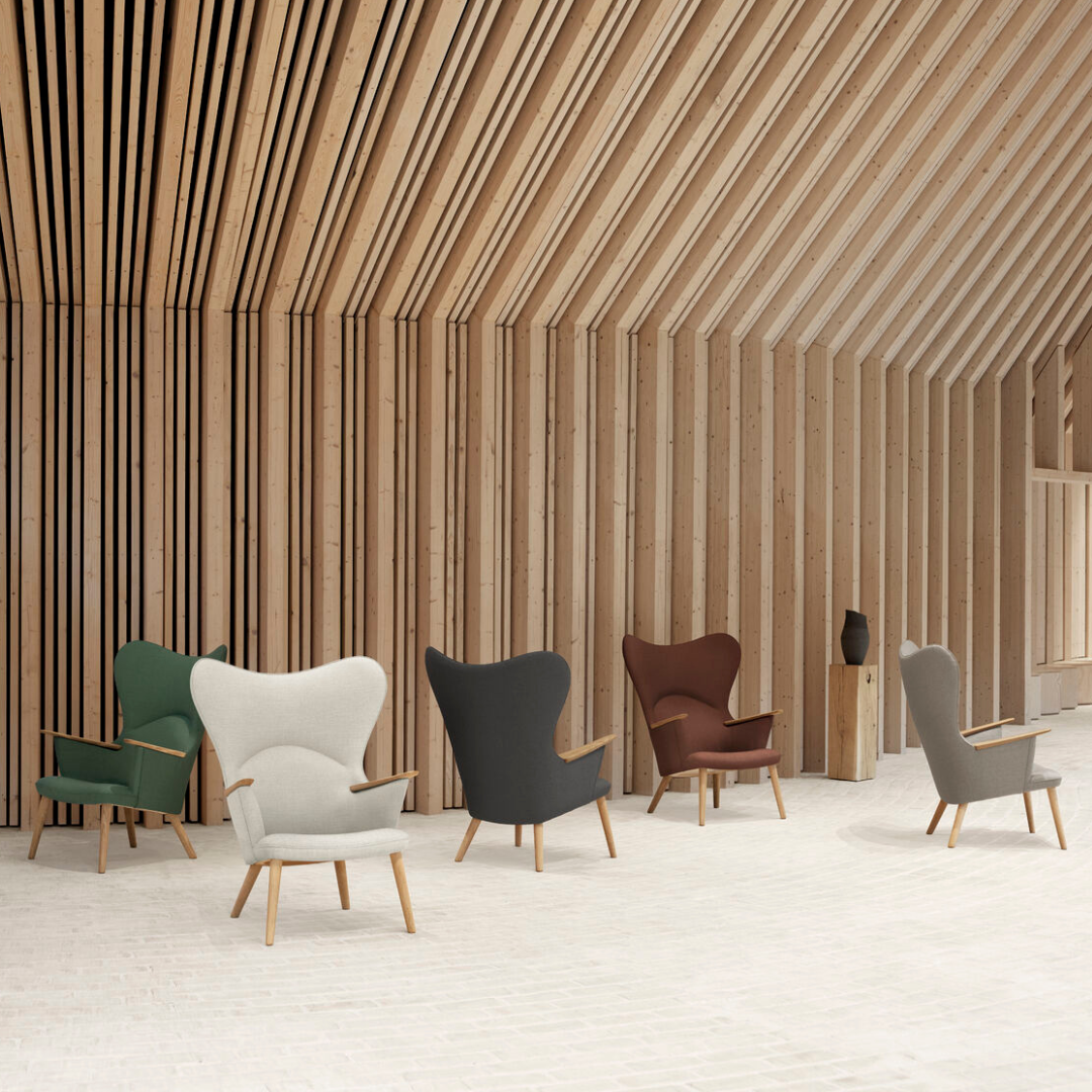 Hans J. Wegner CH78 Mama Bear lænestol - Stof