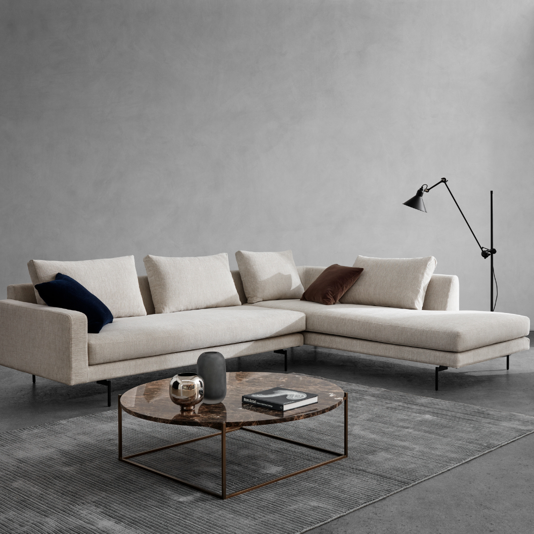 Wendelbo Edge v.2 sofa med chaiselong - Stof