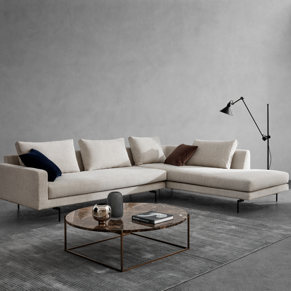 Wendelbo Edge v.2 sofa med chaiselong - Stof