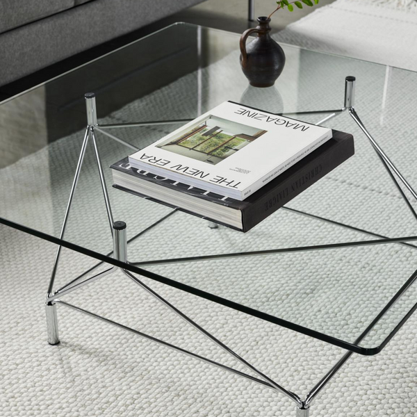 Eilersen Spider sofabord - Kvadratisk - Glas