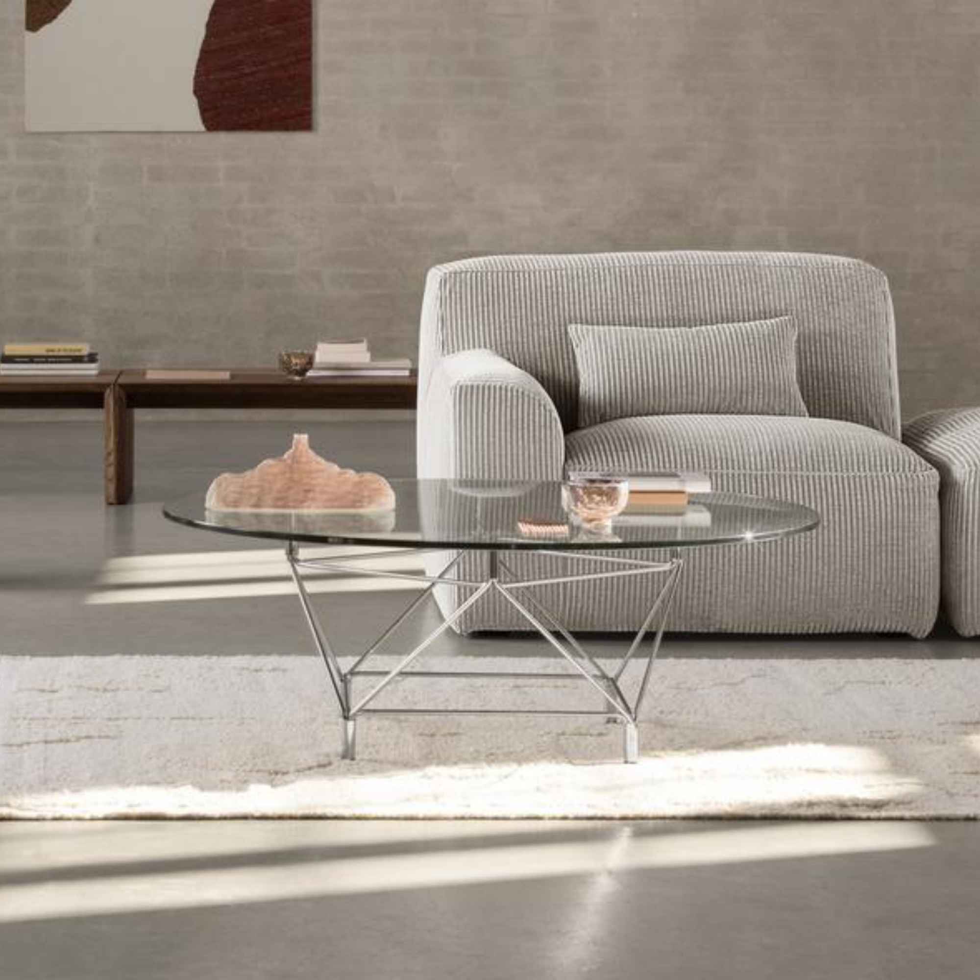 Eilersen Spider sofabord - Rundt - Glas