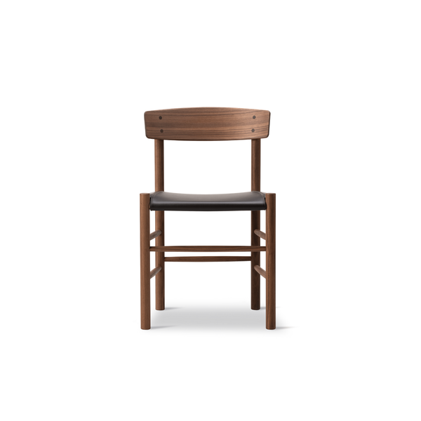 Børge Mogensen J39 Folkestolen - Valnød med læder sæde