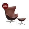 Arne Jacobsen Ægget m. fodskammel - Grace læder