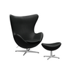 Arne Jacobsen Ægget m. fodskammel - Grace læder