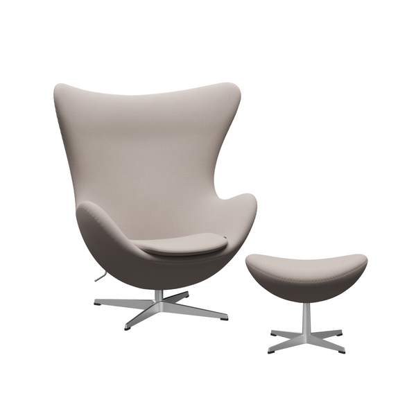 Arne Jacobsen Ægget m. fodskammel - Christianshavn stof