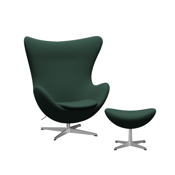 Arne Jacobsen Ægget m. fodskammel - Christianshavn stof