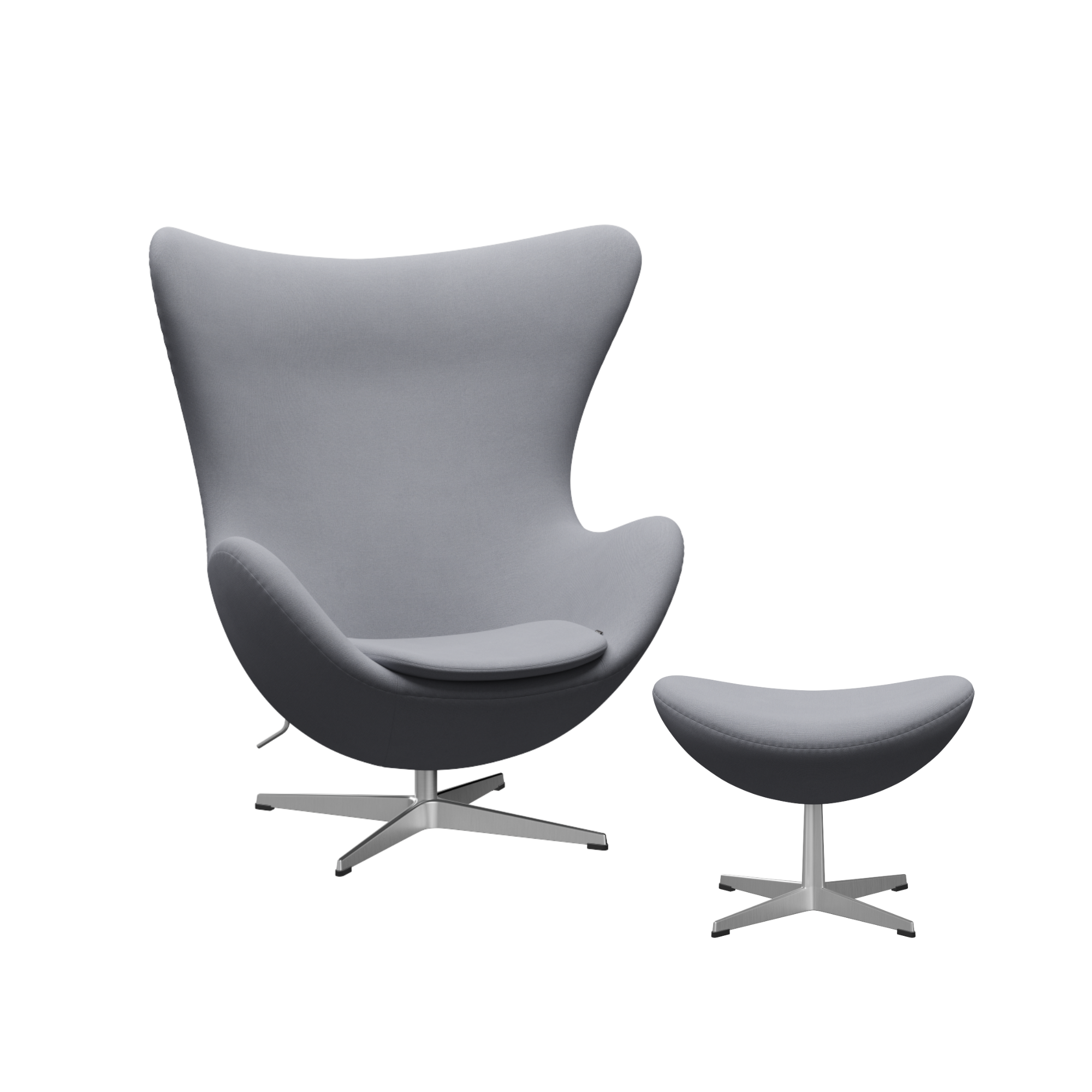 Arne Jacobsen Ægget m. fodskammel - Christianshavn stof