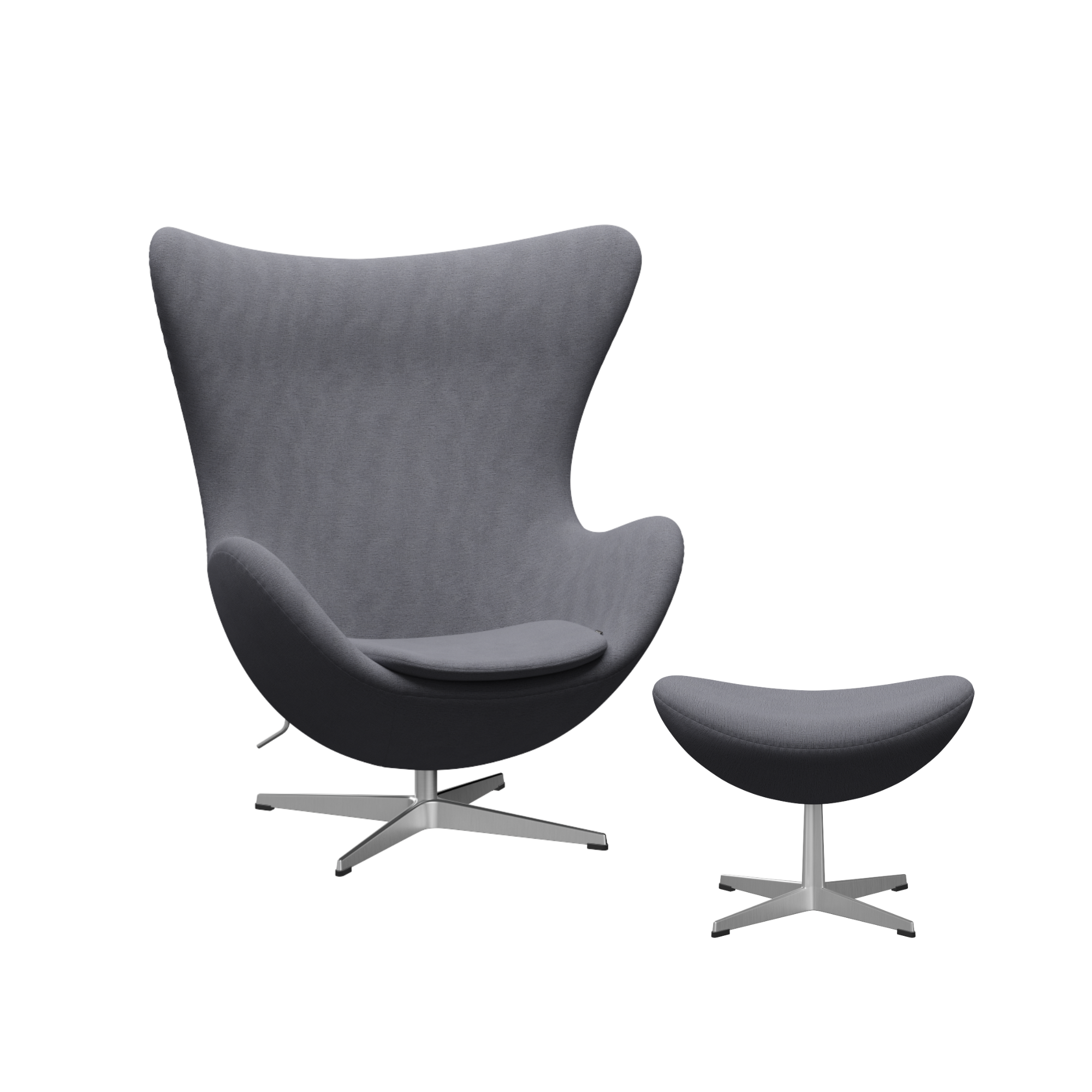 Arne Jacobsen Ægget m. fodskammel - Christianshavn stof