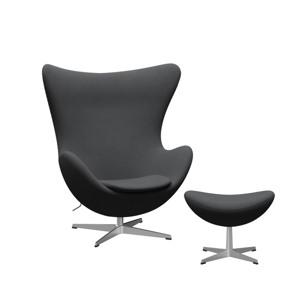 Arne Jacobsen Ægget m. fodskammel - Christianshavn stof