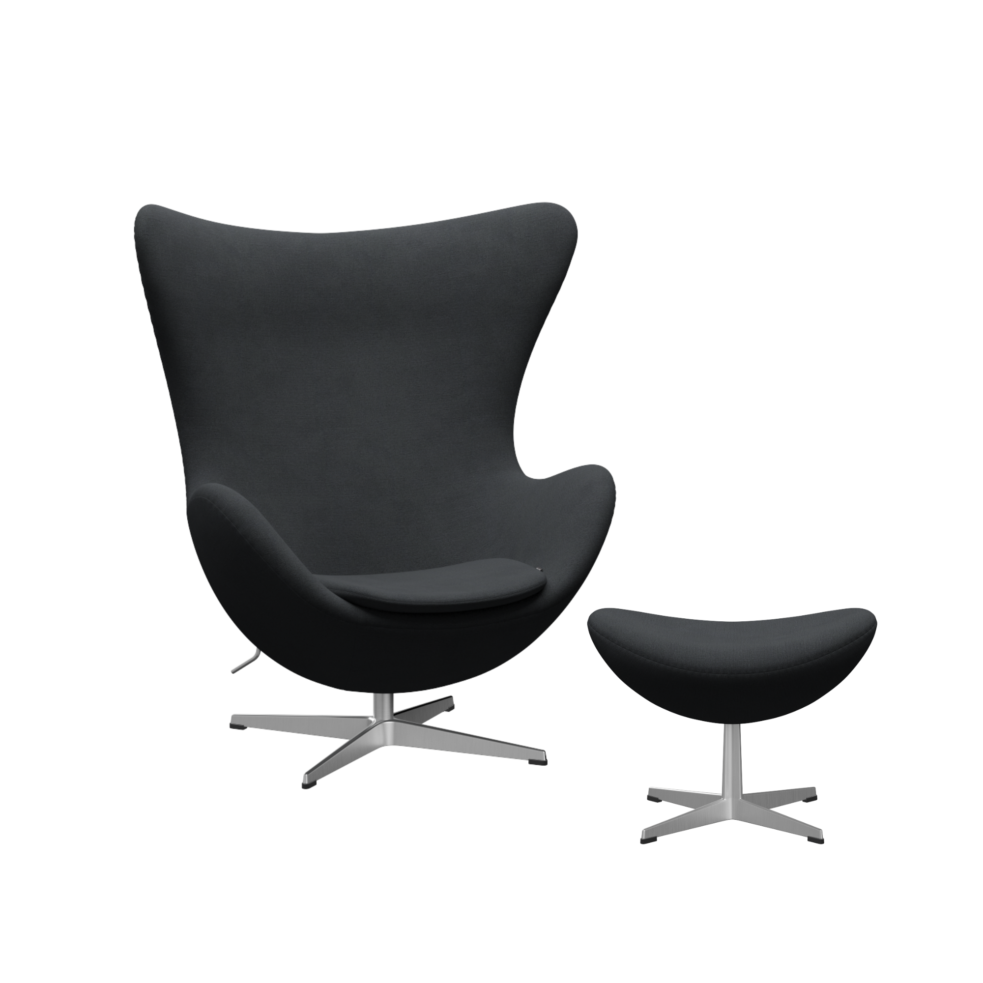 Arne Jacobsen Ægget m. fodskammel - Christianshavn stof