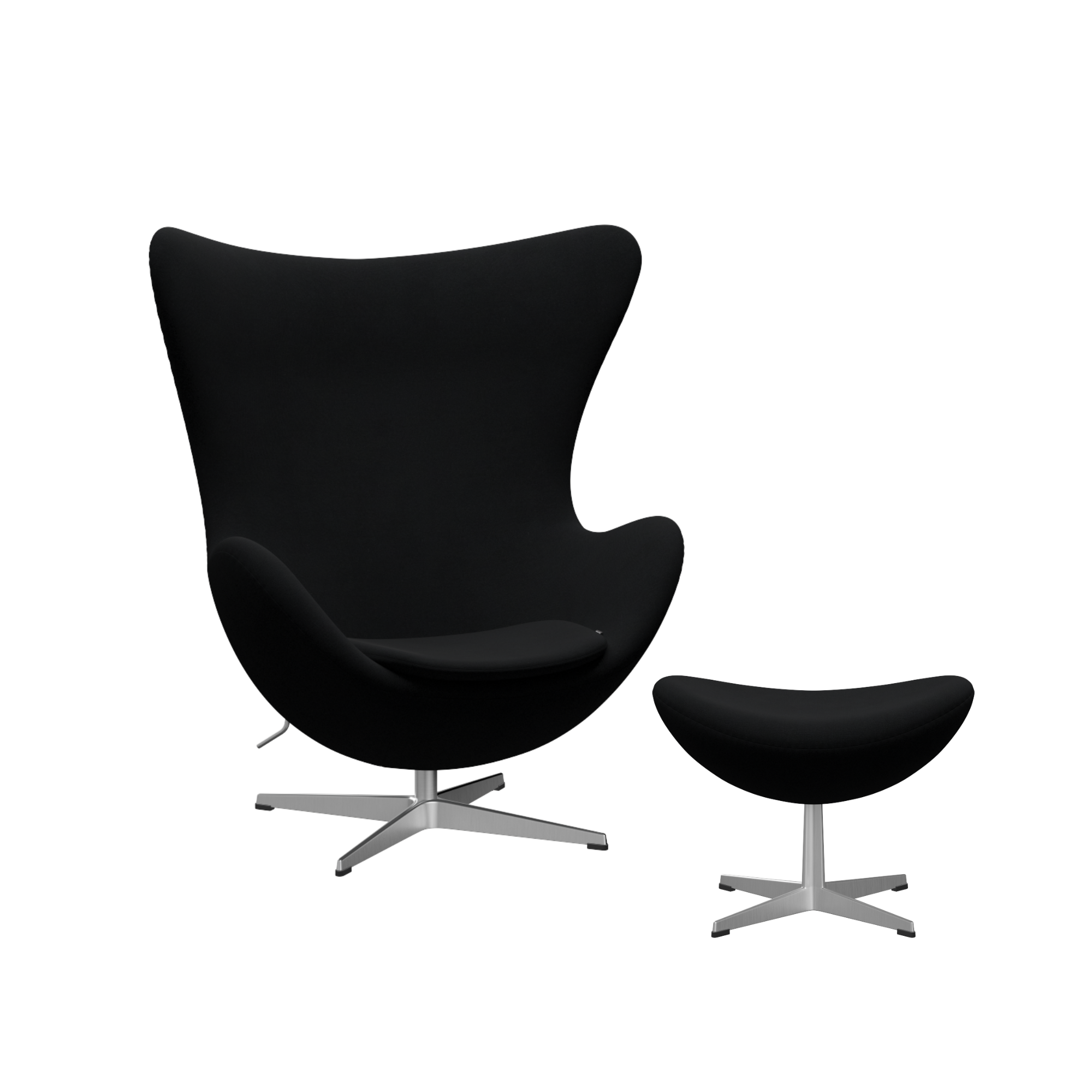 Arne Jacobsen Ægget m. fodskammel - Christianshavn stof