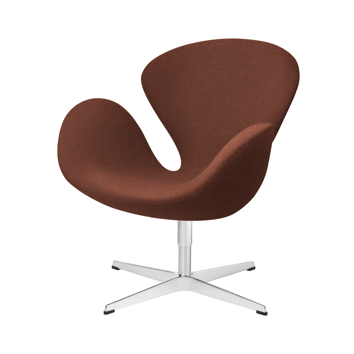 Svanen lænestol i Christianshavn stof, orange, fra Fritz Hansen