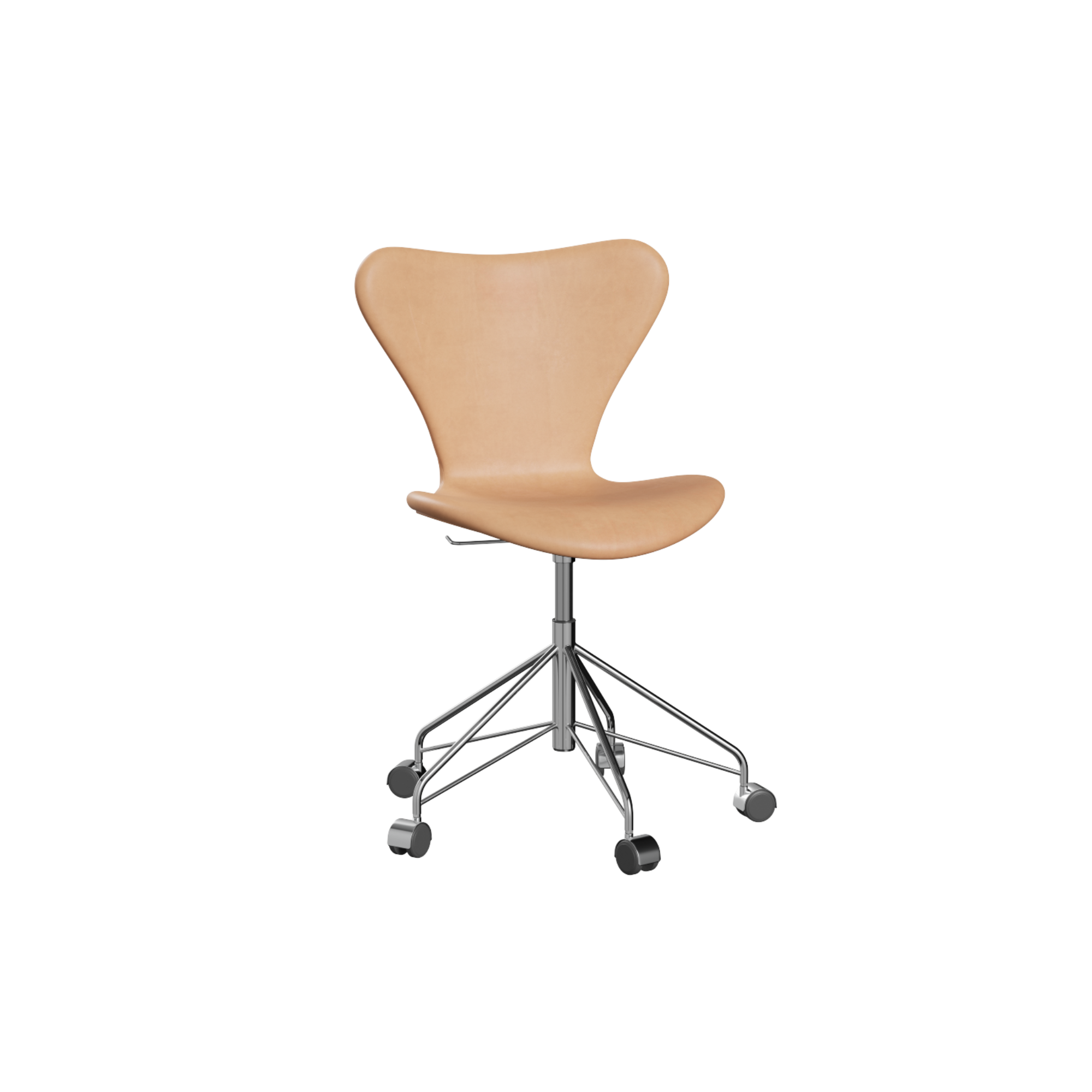 Syveren 3117 kontorstol | Fuldpolstret i Natural læder