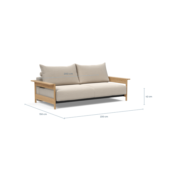 Malloy Wood sovesofa | Kenya stof