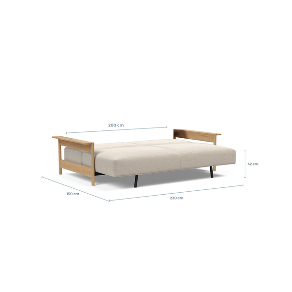 Malloy Wood sovesofa | Kenya stof