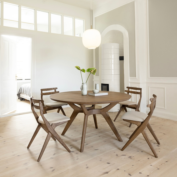 Amelia rundt spisebord u. udtræk