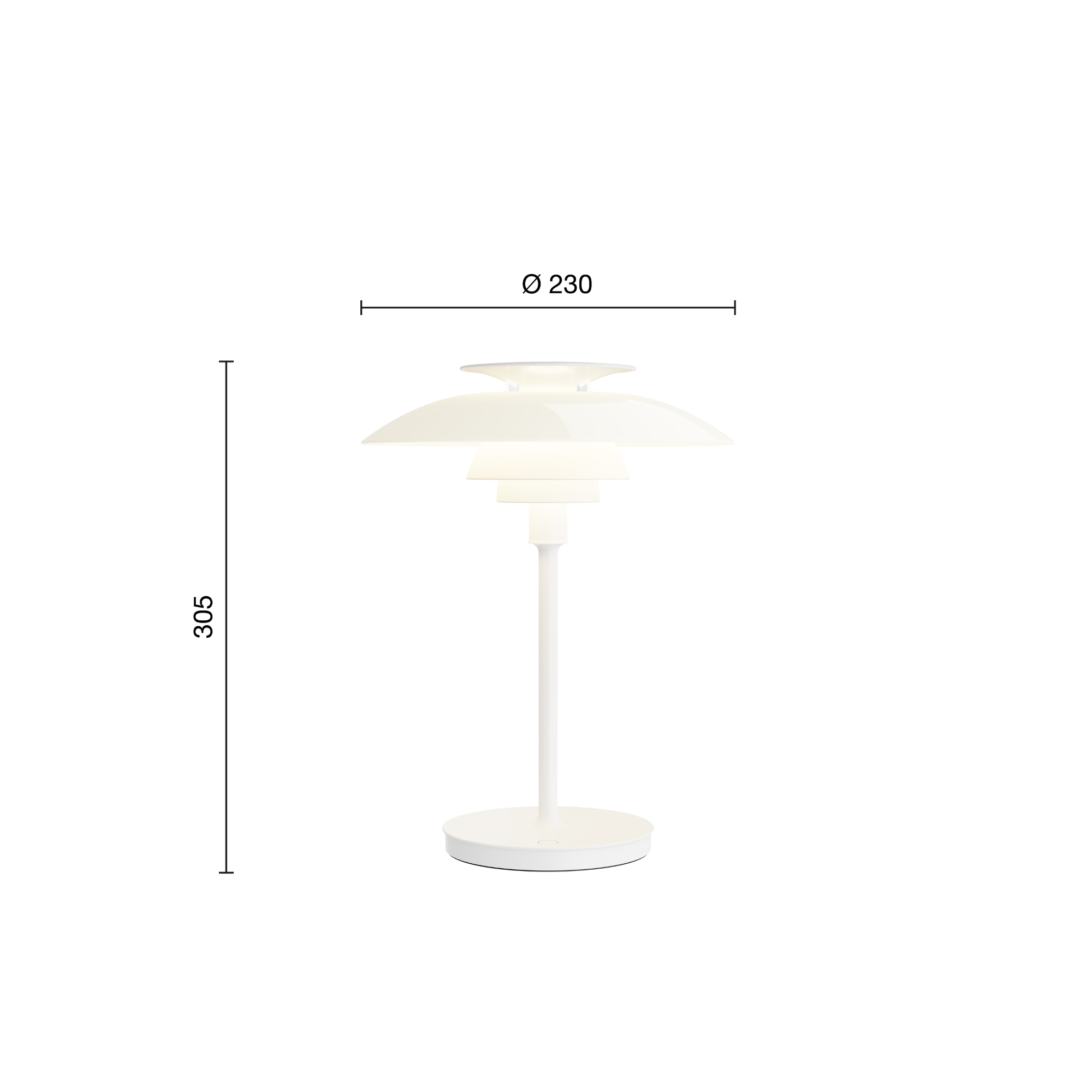 Louis Poulsen PH 80 Portable bordlampe - Opal white/white