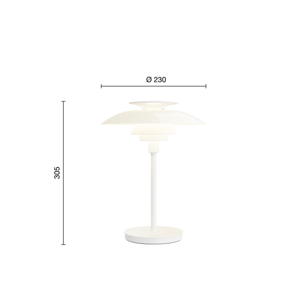 Louis Poulsen PH 80 Portable bordlampe - Opal white/white