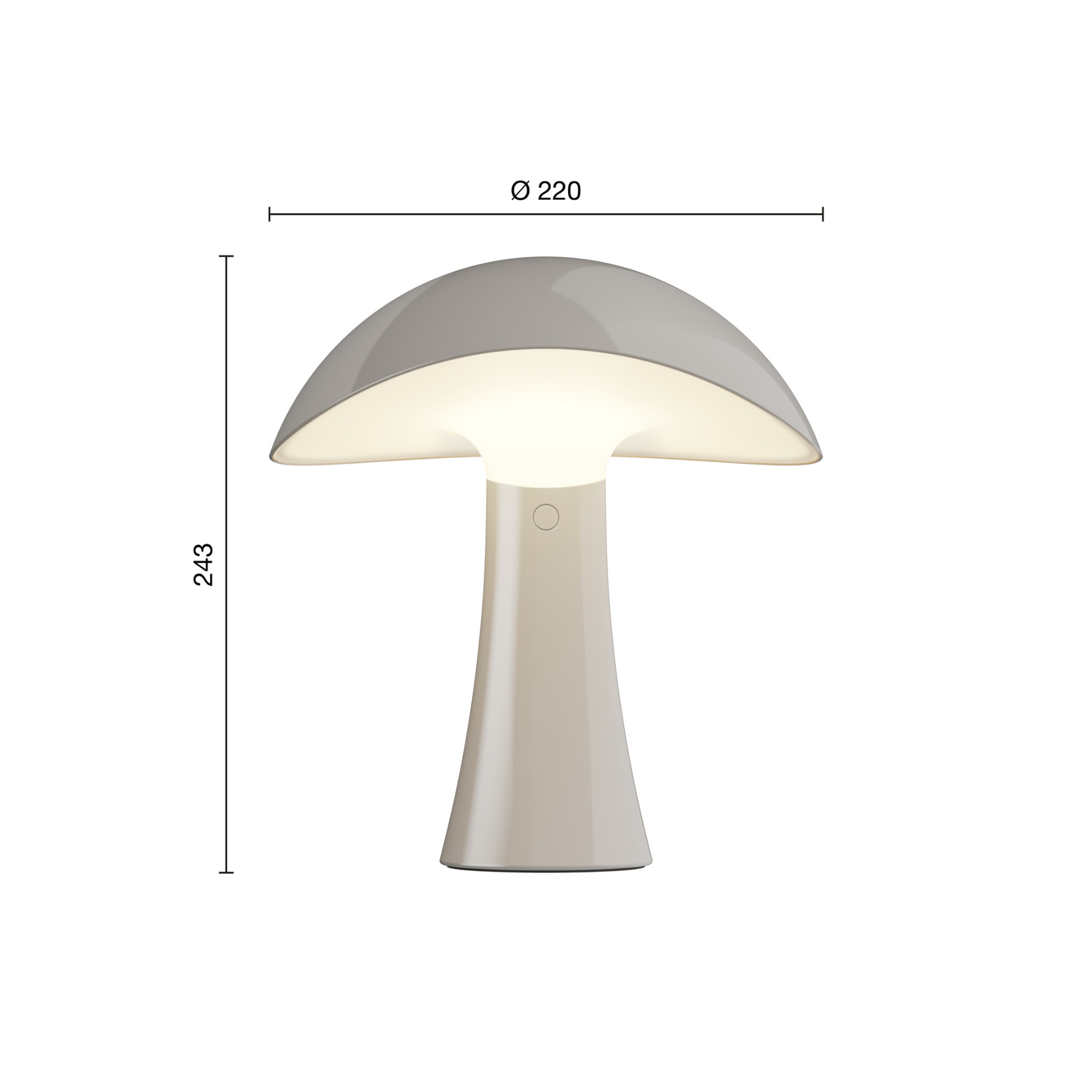 Louis Poulsen Rumee 220 Portable Lampe - Earth Grey