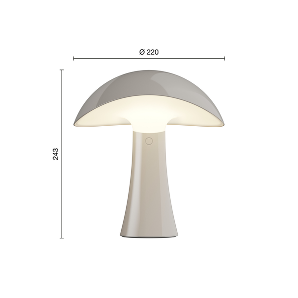 Louis Poulsen Rumee 220 Portable Lampe - Earth Grey
