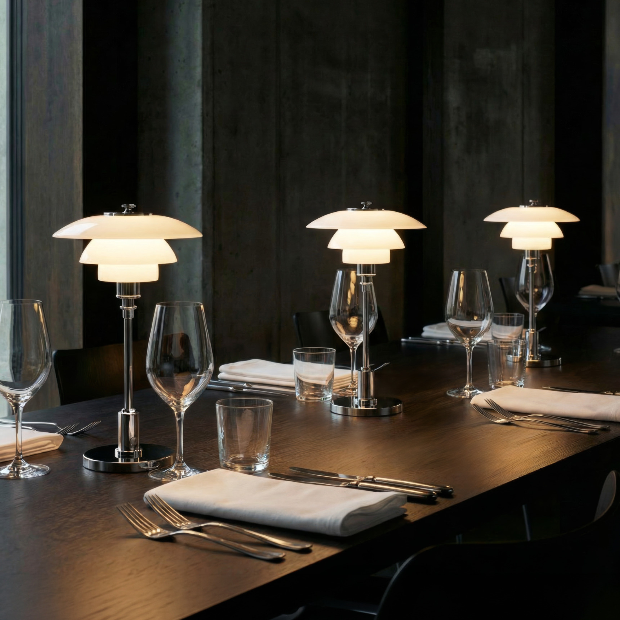 Louis Poulsen PH 1/1 Portable bordlampe - High Lustre Chrome Plated