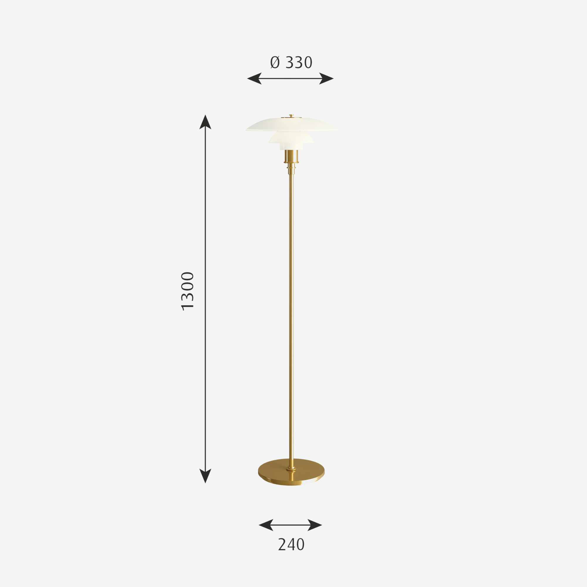 PH 3½-2½ gulvlampe