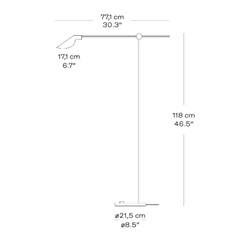 Fritz Hansen MS011 gulvlampe