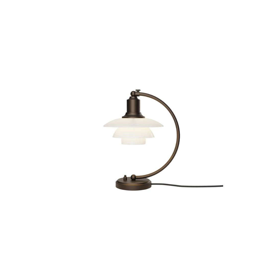 Louis Poulsen PH 2/2 Luna Aged Brass Opal Bordlampe