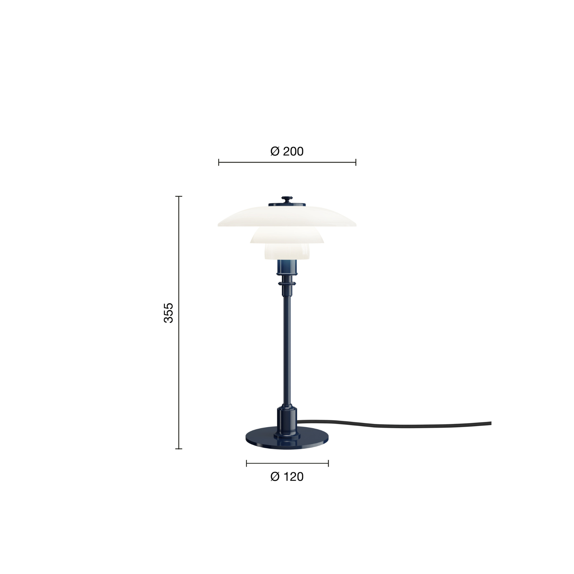 PH 2/1 bordlampe | Glossy Deep Blue