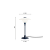 PH 2/1 bordlampe | Glossy Deep Blue