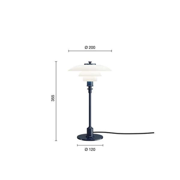 PH 2/1 bordlampe | Glossy Deep Blue