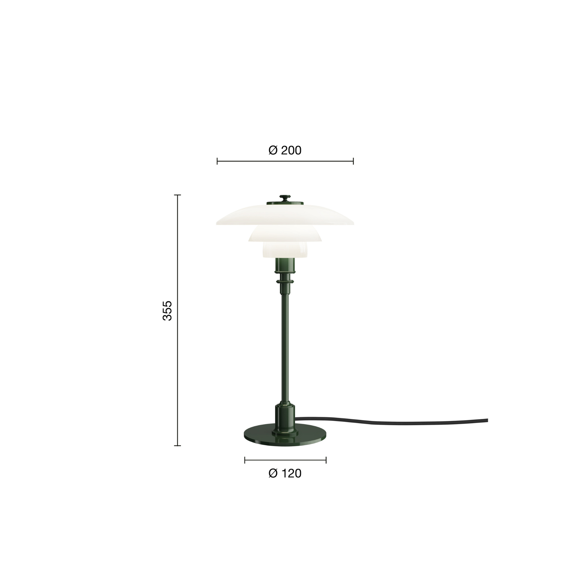 PH 2/1 bordlampe | Glossy Deep Green