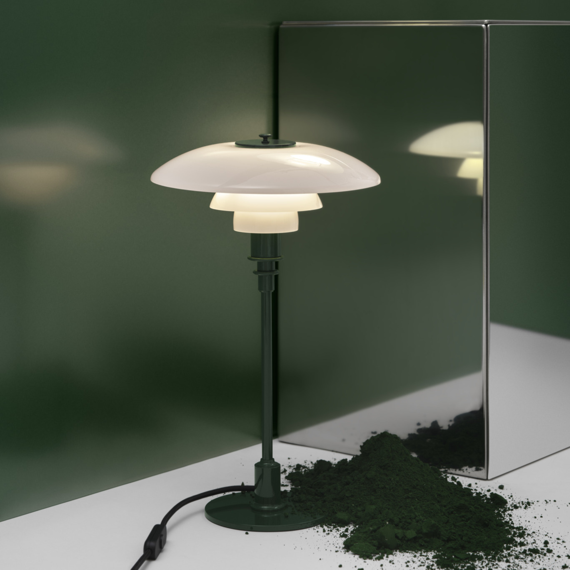 PH 3/2 bordlampe | Glossy Deep Green