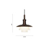 Louis Poulsen PH 3/3 pendel - Messing med opal glas