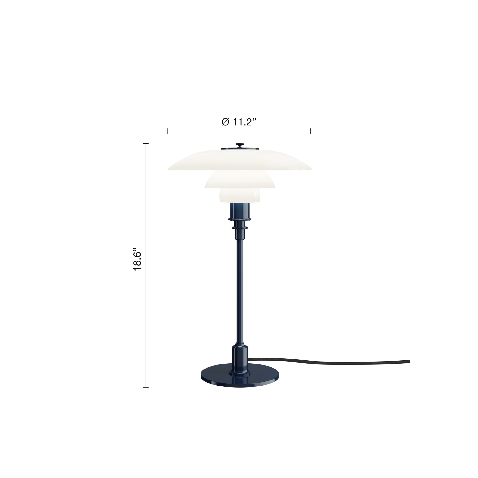 PH 3/2 bordlampe | Glossy Deep Blue