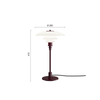 PH 3/2 bordlampe | Glossy Deep Burgundy