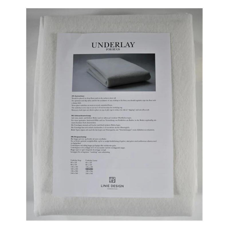 Linie Design tæppeunderlag str. 190x290 cm