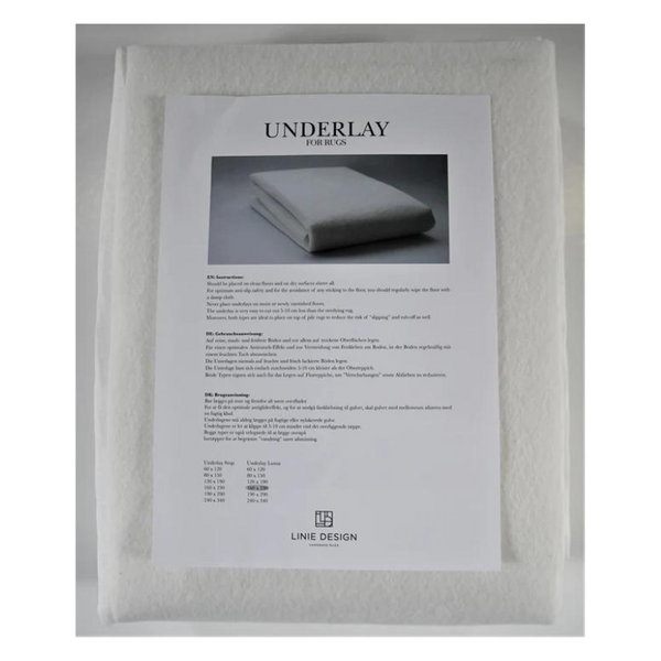 Linie Design tæppeunderlag str. 190x290 cm