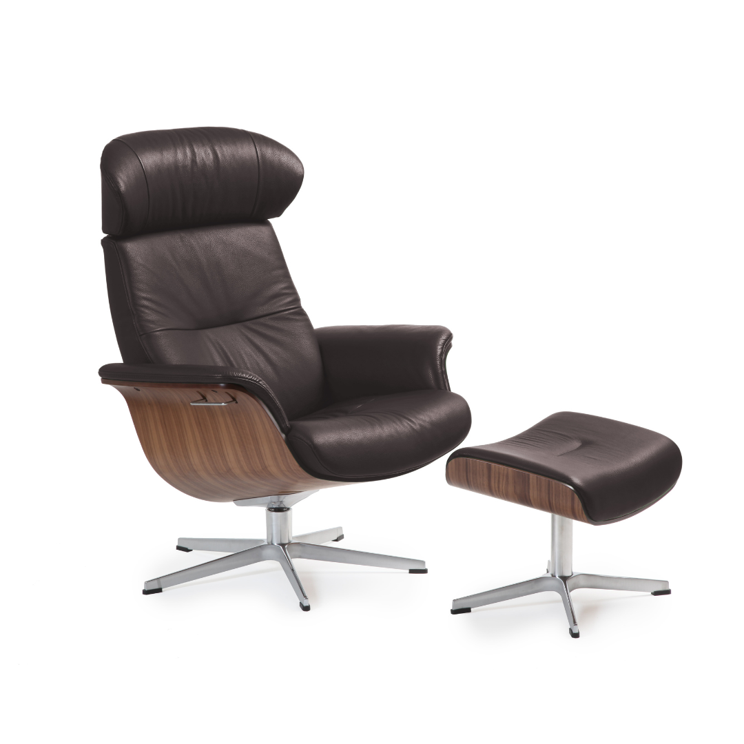 Timeout lænestol Large - Stjernefod - Læder